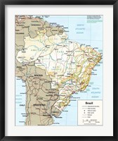 Framed Brazil Map