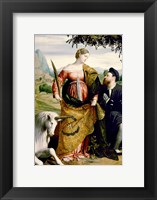 Framed Saint Justina with the Unicorn