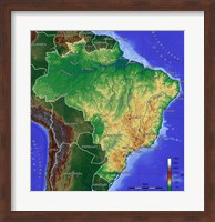 Framed Brasilien Map