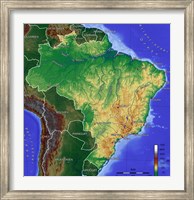 Framed Brasilien Map