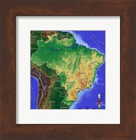 Framed Brasilien Map