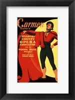 Framed Carmen Matador Playbill 1939