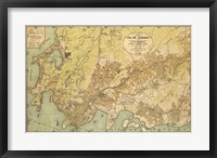 Framed Mapa da Cidade do Rio de Janeiro - 1929