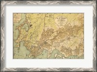 Framed Mapa da Cidade do Rio de Janeiro - 1929