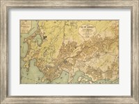 Framed Mapa da Cidade do Rio de Janeiro - 1929