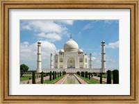 Framed Taj Mahal, Agra, India With Green Trees