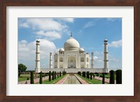 Framed Taj Mahal, Agra, India With Green Trees