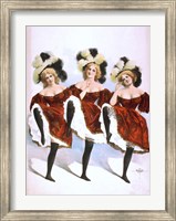 Framed Can-Can Dancers