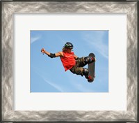 Framed Skater on Vert Ramp