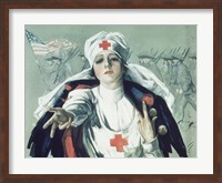 Framed Red Cross Nurse