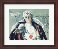 Framed Red Cross Nurse