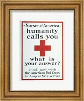 Framed Nurses of America Humanity Calls You Enroll now with the Red Cross