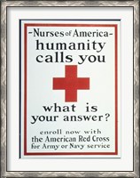 Framed Nurses of America Humanity Calls You Enroll now with the Red Cross