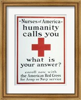 Framed Nurses of America Humanity Calls You Enroll now with the Red Cross