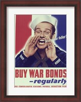 Framed Buy War Bonds Regularly