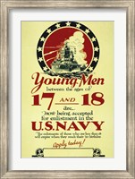 Framed Young Men Now Being Accepted for Enlistment