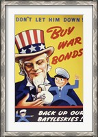 Framed Don't Let Him Down! Buy War Bonds