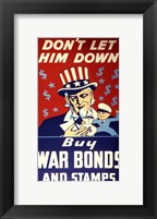 Framed Buy War Bonds and Stamps