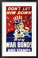 Framed Buy War Bonds and Stamps