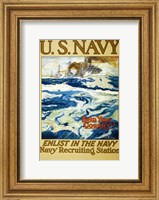 Framed Navy Recruiting Station