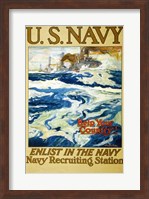 Framed Navy Recruiting Station