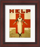 Framed Help, Red Cross Nurse