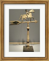 Framed Rider on Prancing Horse Weathervane