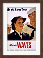 Framed On the Same Team Enlist in the Waves