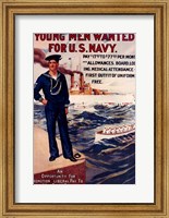 Framed Navy Recruiting Poster, 1909