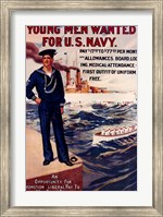 Framed Navy Recruiting Poster, 1909