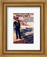 Framed Navy Recruiting Poster, 1909