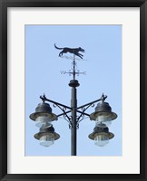 Framed Street Light Detail with Weathervane