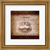 Framed Wine Label VI