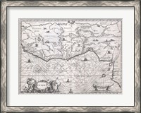 Framed 1670 Ogilby Map of West Africa