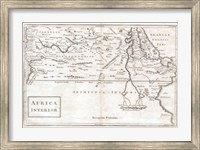Framed 1730 Toms Map of Central Africa