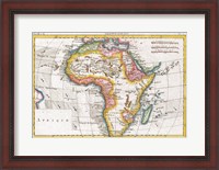 Framed 1780 Raynal and Bonne Map of Africa