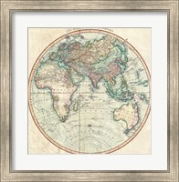 Framed 1801 Cary Map of the Eastern Hemisphere