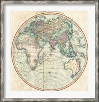 Framed 1801 Cary Map of the Eastern Hemisphere