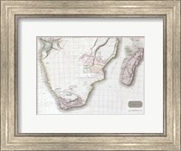 Framed 1809 Pinkerton Map of Southern Africa