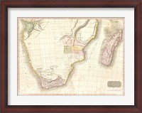Framed 1818 Pinkerton Map of Southern Africa