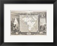 Framed 1847 Levasseur Map of Africa
