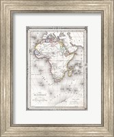 Framed 1852 Bocage Map of Africa