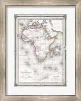 Framed 1852 Bocage Map of Africa