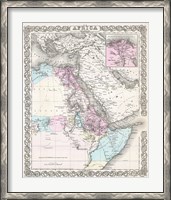 Framed 1855 Colton Map of Northeastern Africa