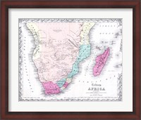 Framed 1855 Colton Map of Southern Africa
