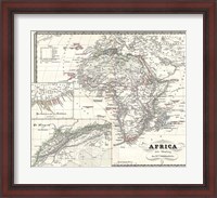 Framed 1855 Spruner Map of Africa Since the Beginning of the 15th Century