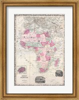 Framed 1862 Johnson Map of Africa