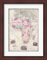 Framed 1862 Johnson Map of Africa