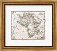Framed 1862 Stieler Map of Africa