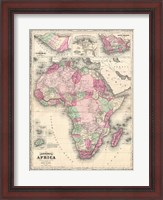 Framed 1864 Johnson Map of Africa